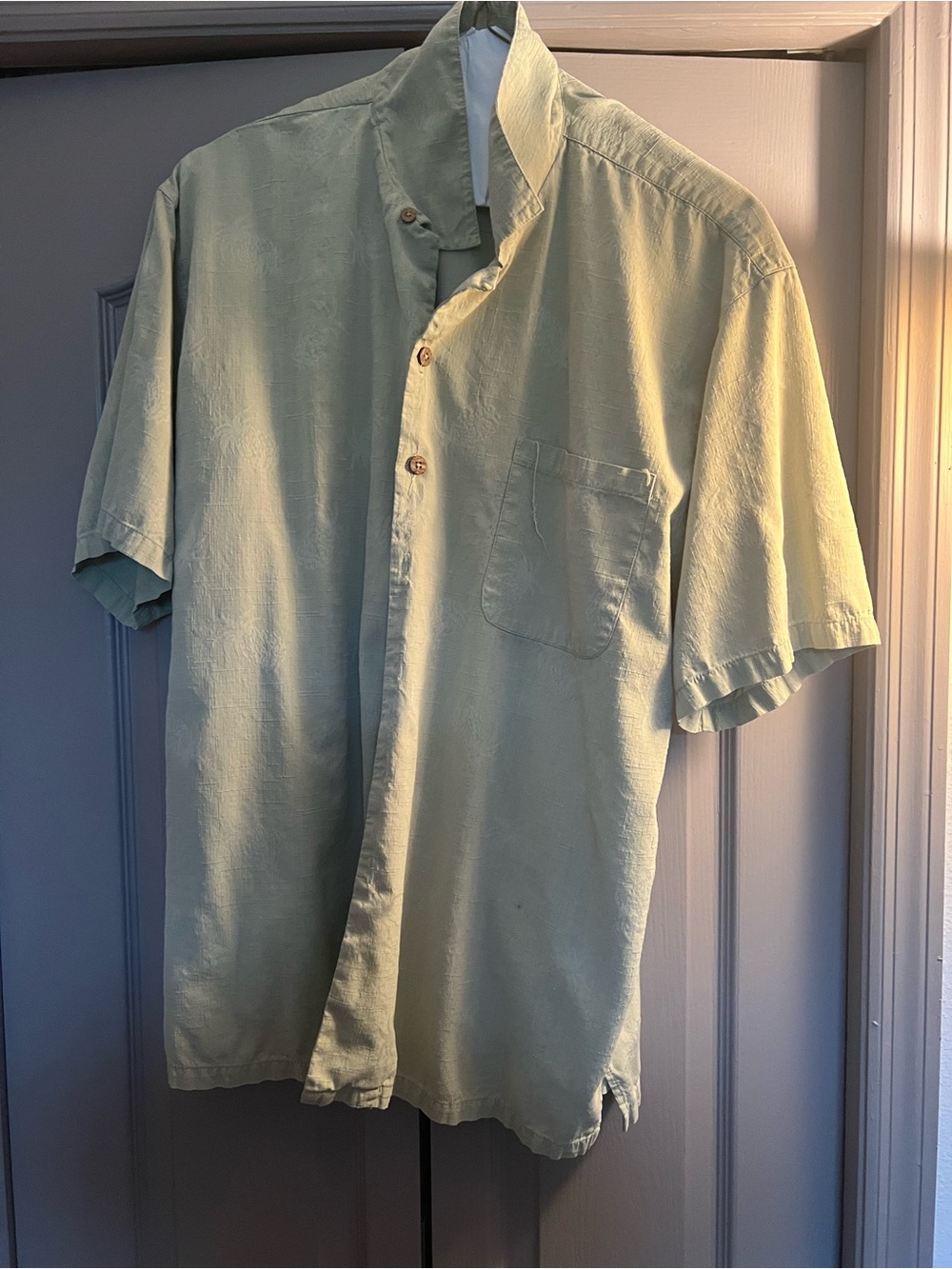 Tommy Bahama Short-Sleeve Button-Front Shirt in Sage Green